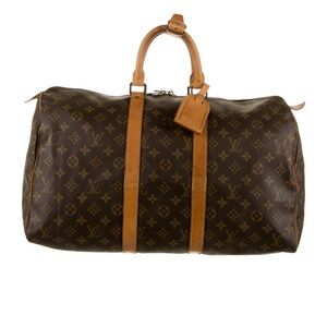 Louis Vuitton Classic Monogram Tan Duffel Bag